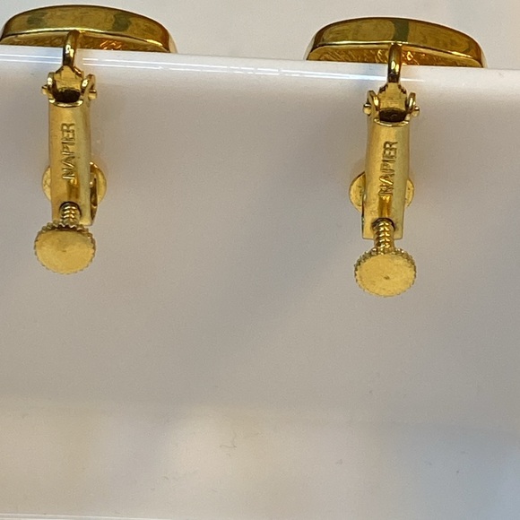 Vintage Napier Gold Tone Clip-on Earrings - Picture 4 of 6